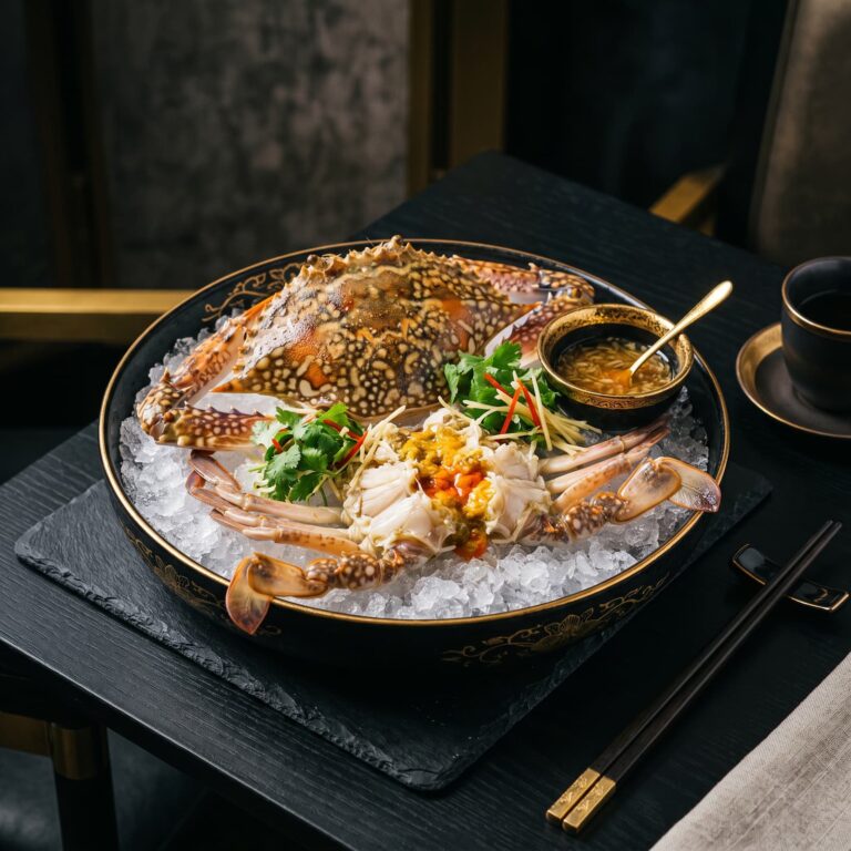 Home teochew chilled flower crab